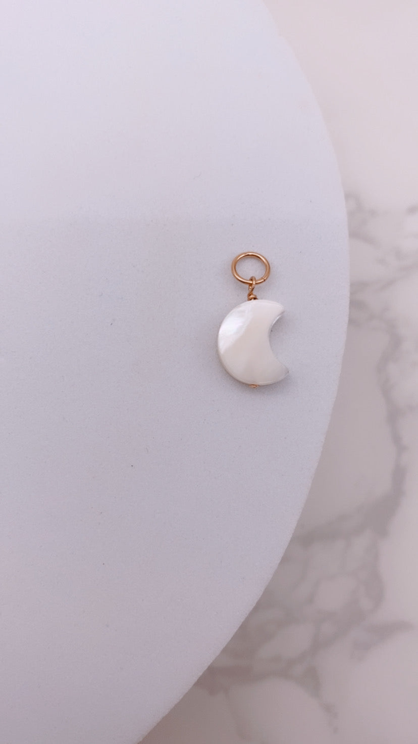 Moon Mother of Pearl Charm