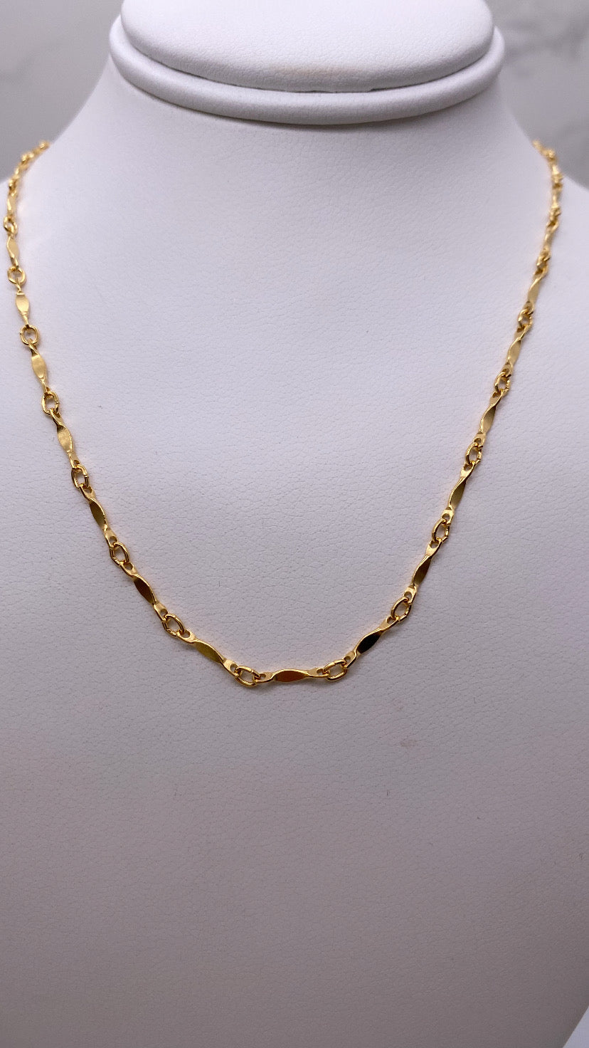 Hammered Cable Link Chain NECKLACE