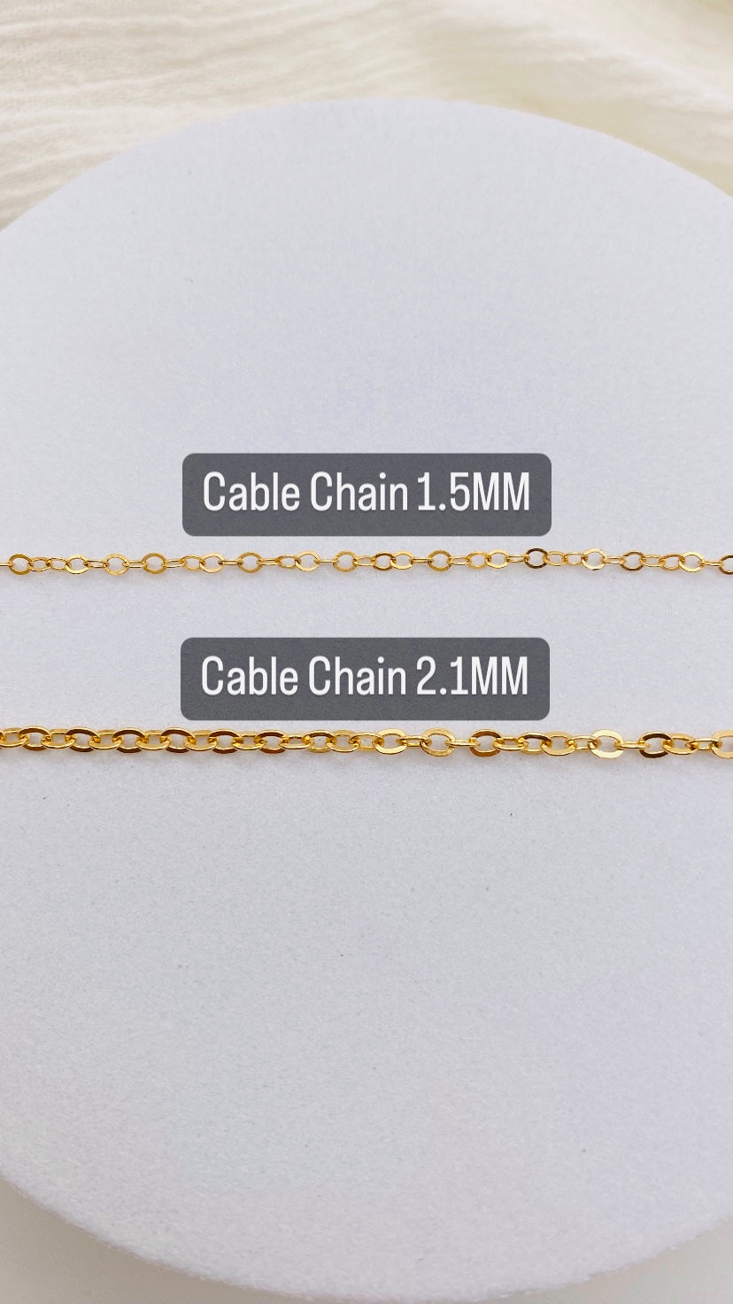 1.5MM Cable Chain NECKLACE -