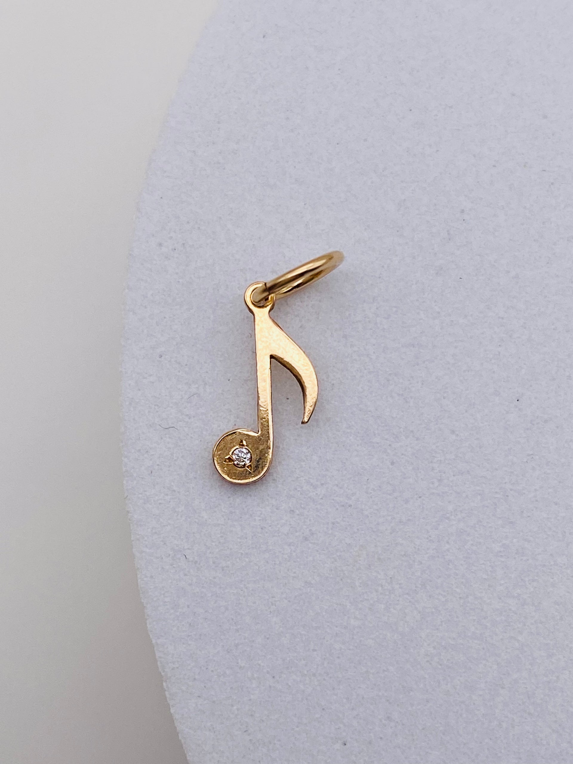 Music Note CZ Charm