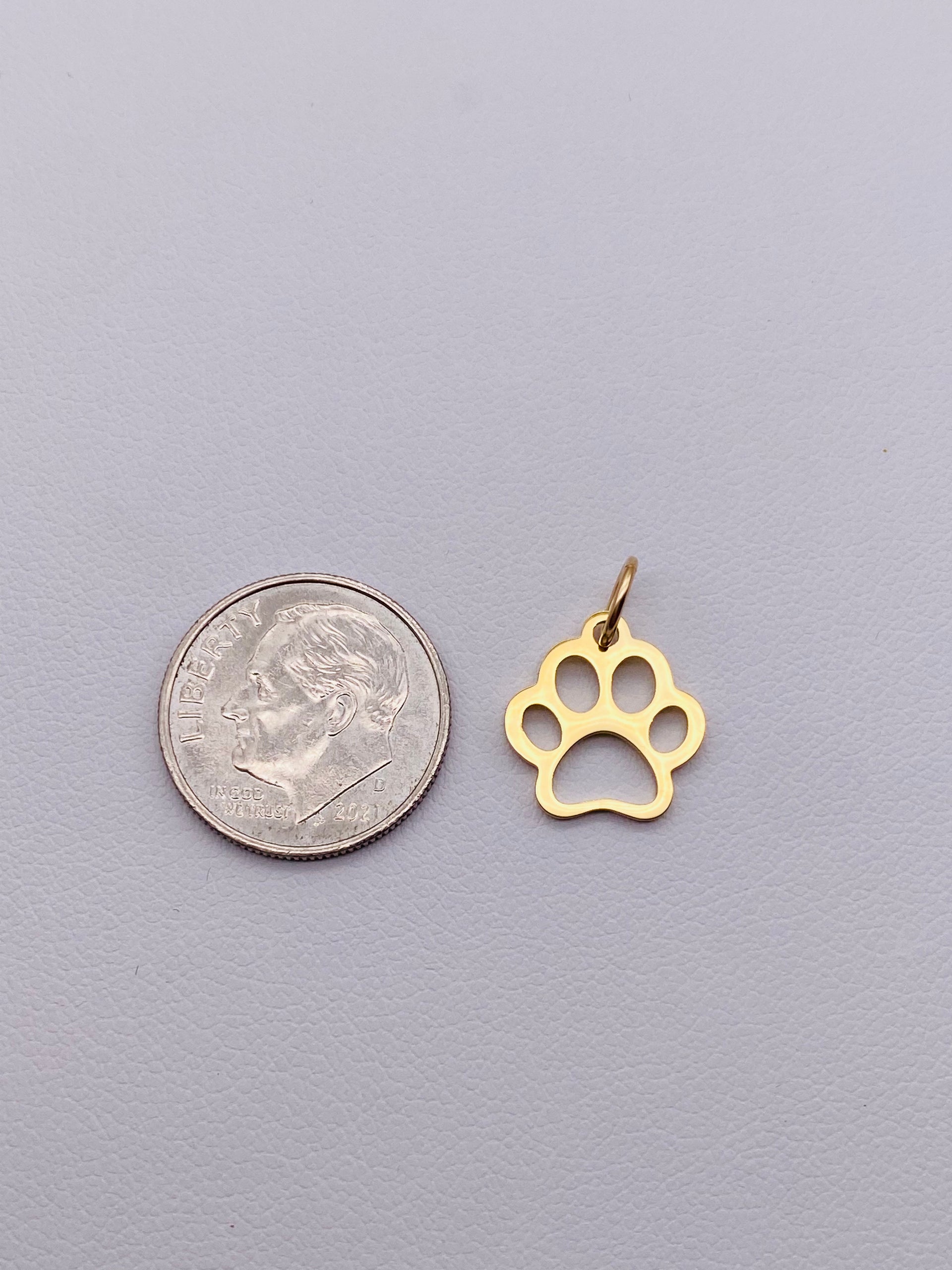 DOG PAW OUTLINE CHARM