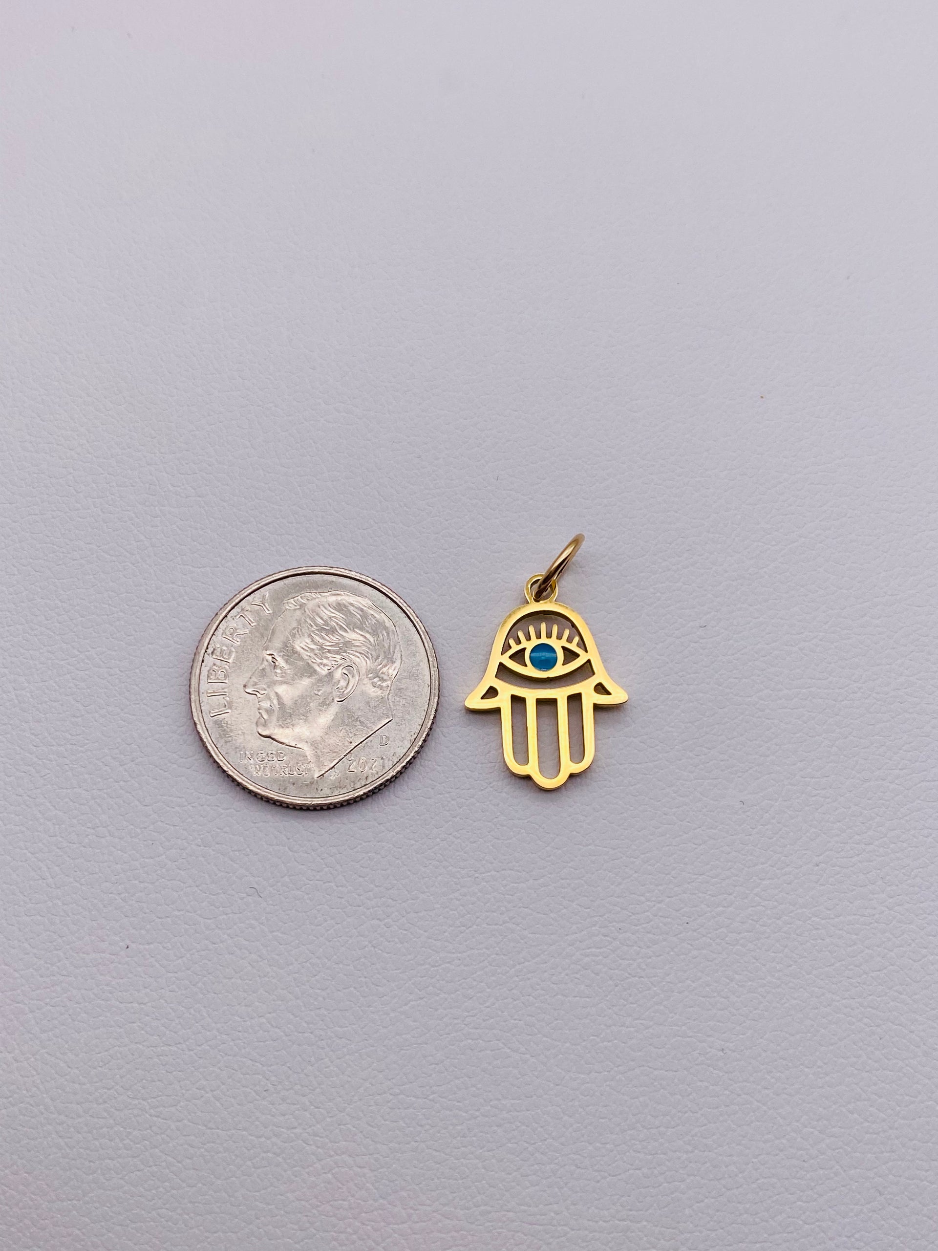 HAMSA HAND OUTLINE CHARM