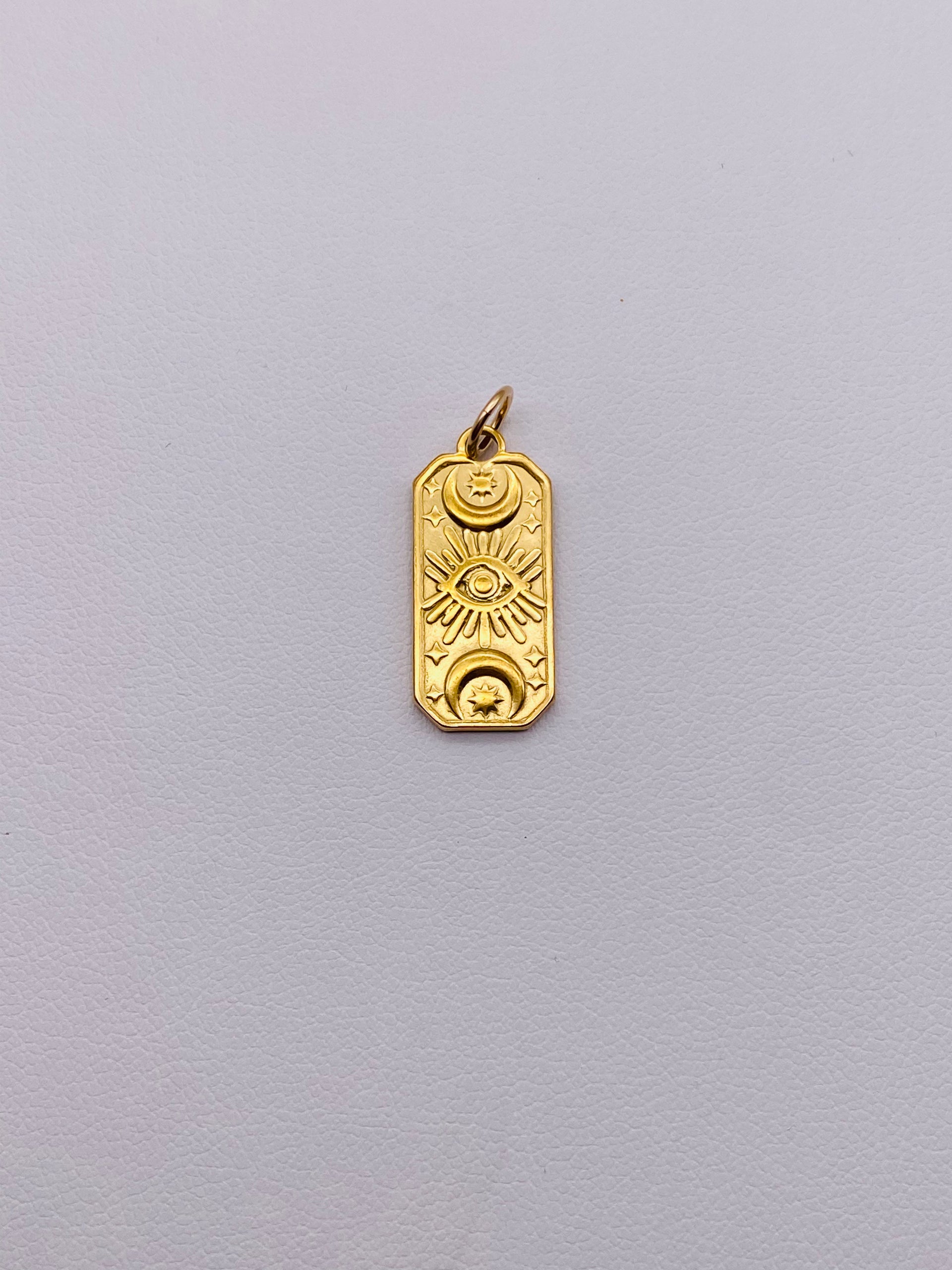 RECTANGLE EVIL EYE PENDANT CHARM