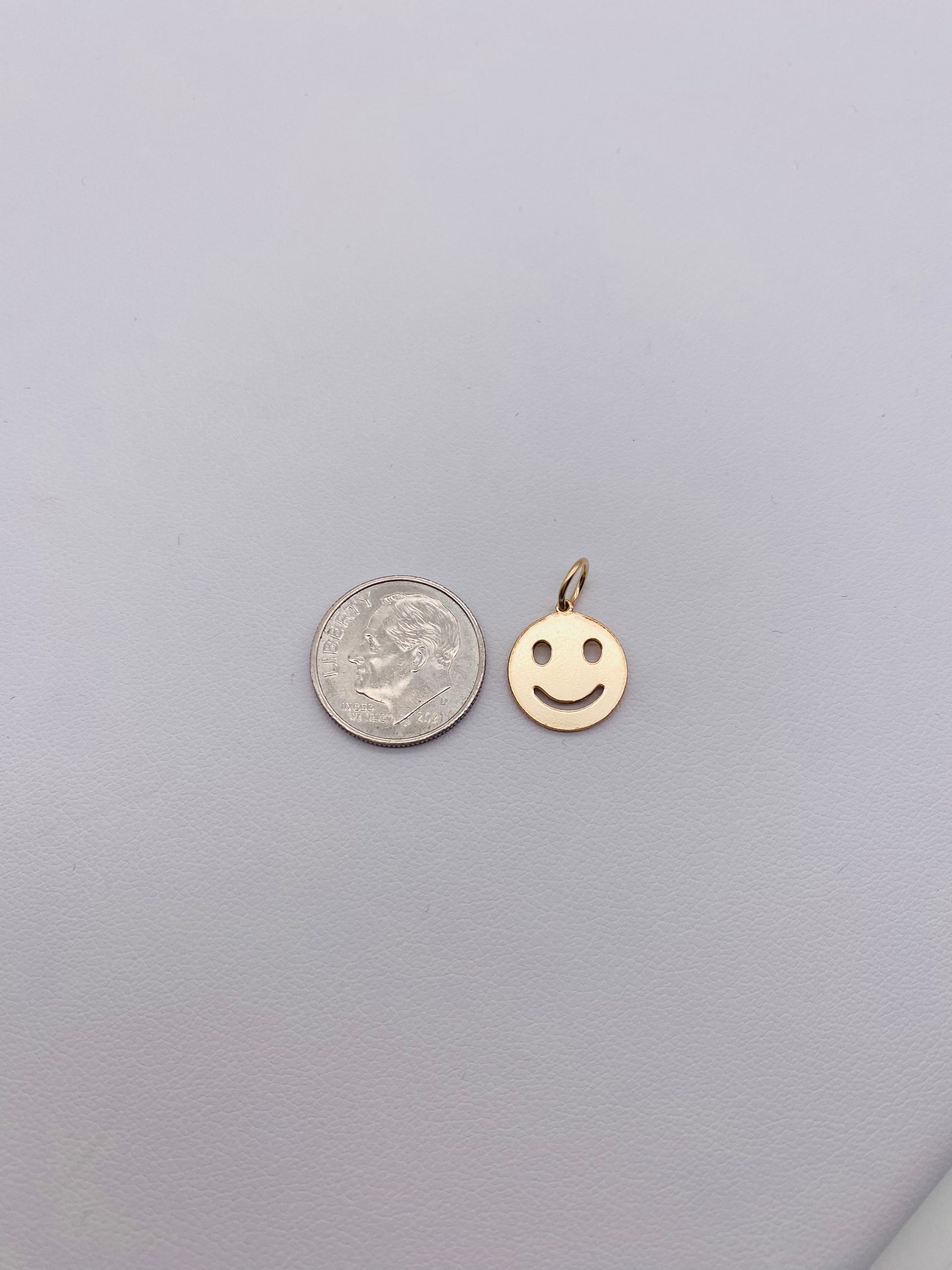 Smiley Face Charm - 2 sizes - Gold Filled