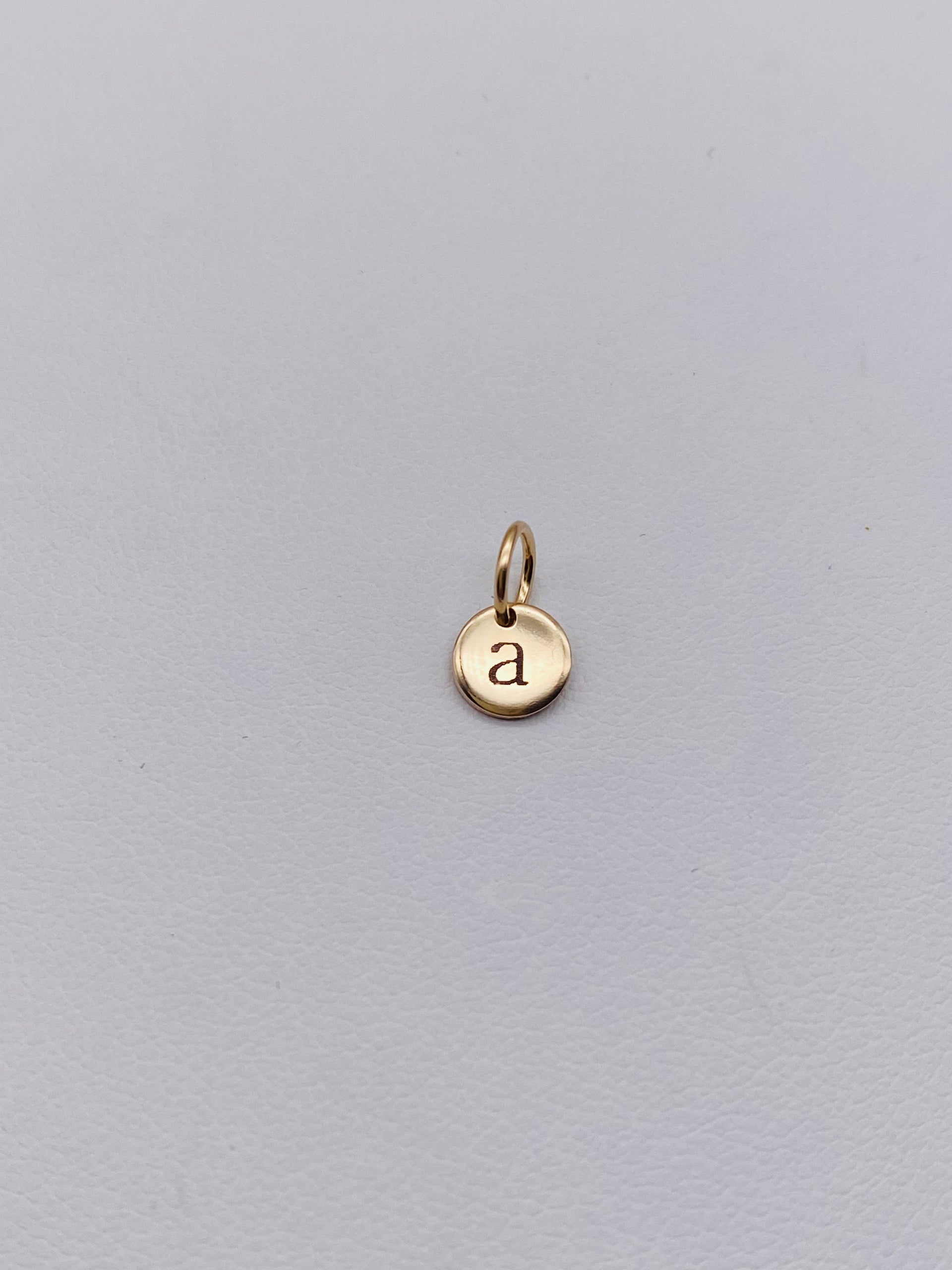 6MM Initial Disc Charm - Letters A-M - Gold Filled