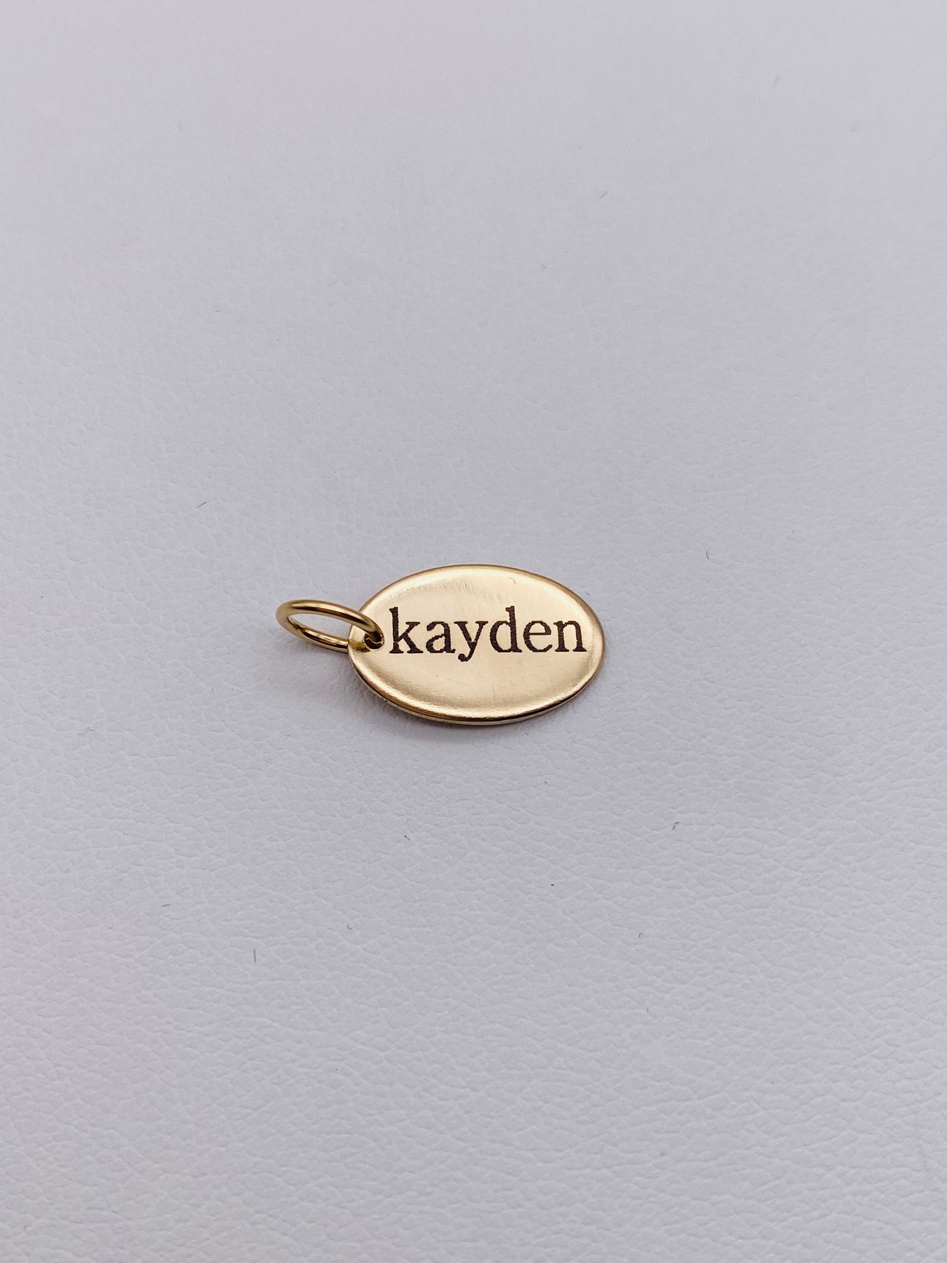 9x15 Name Charm - Gold Filled