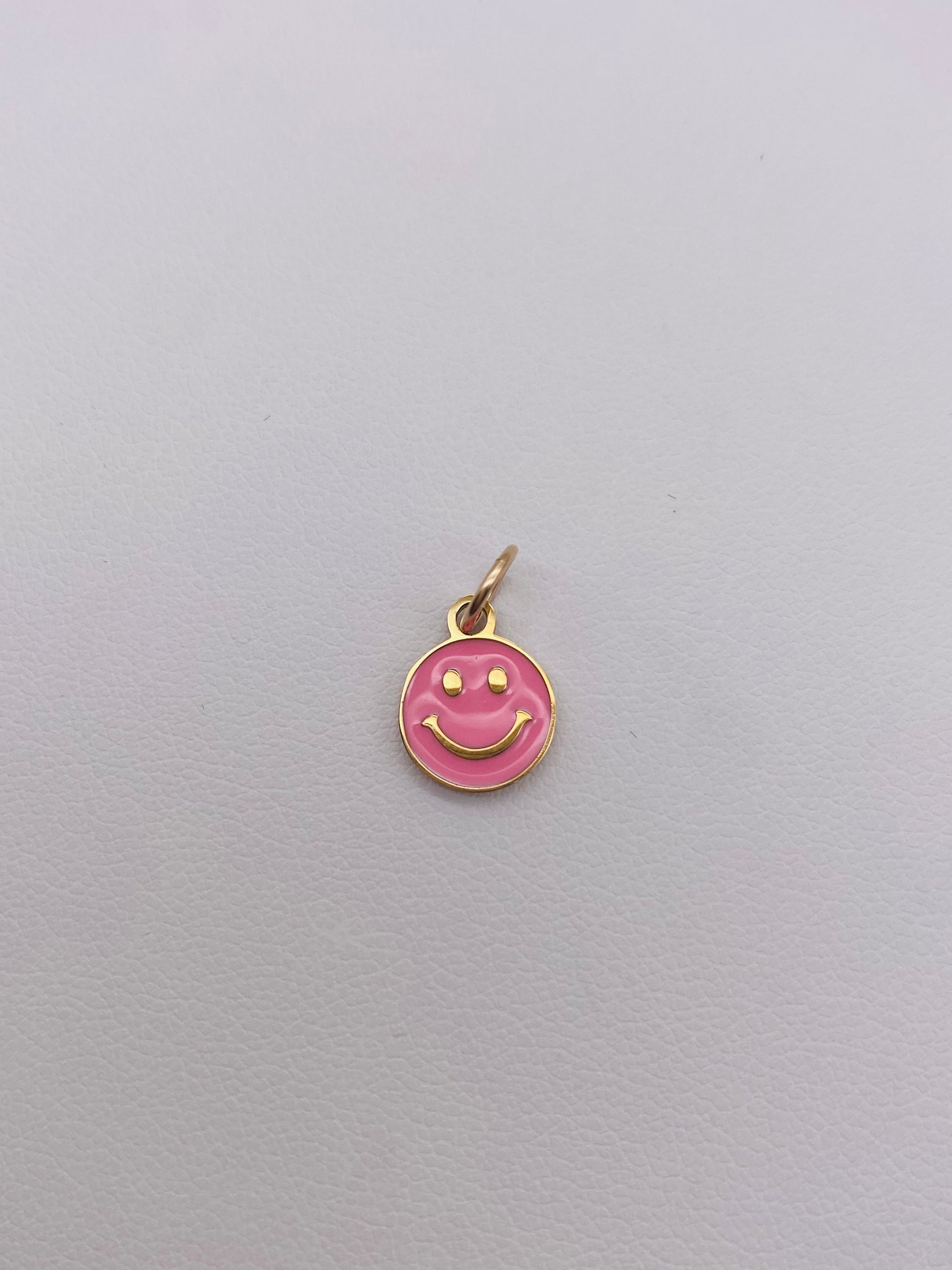 Pink Smiley Charm