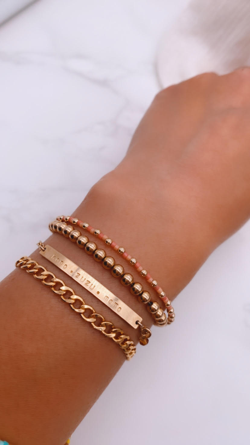 Thick Curb Chain Bracelet - Gold Filled