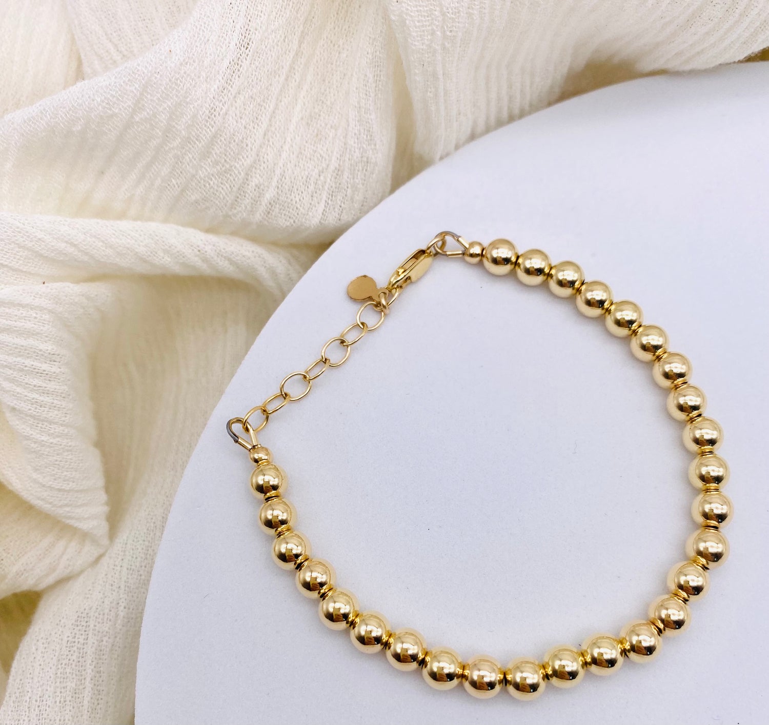 18k Gold Flower Bracelet Gold Filled Delicate Floral 